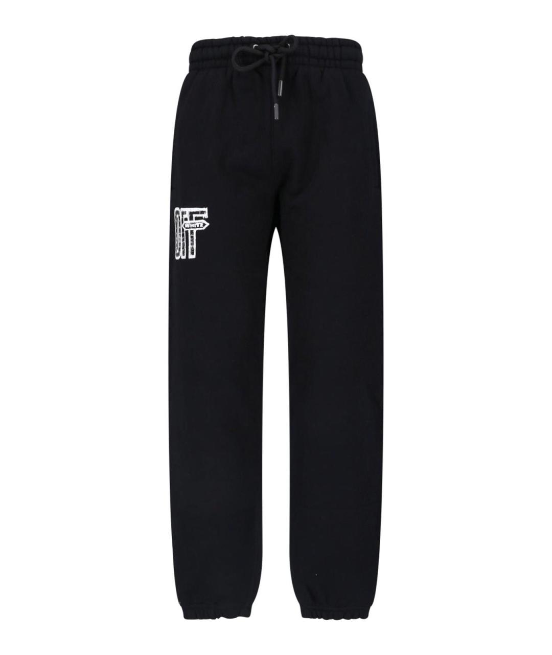 OFF-WHITE Черные хлопковые повседневные брюки, фото 1