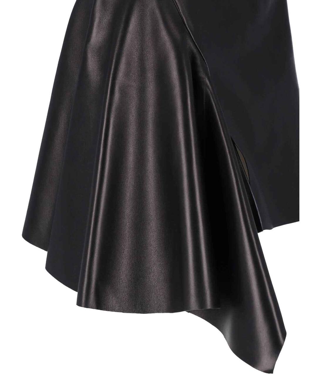 GIVENCHY Черная кожаная юбка мини, фото 4