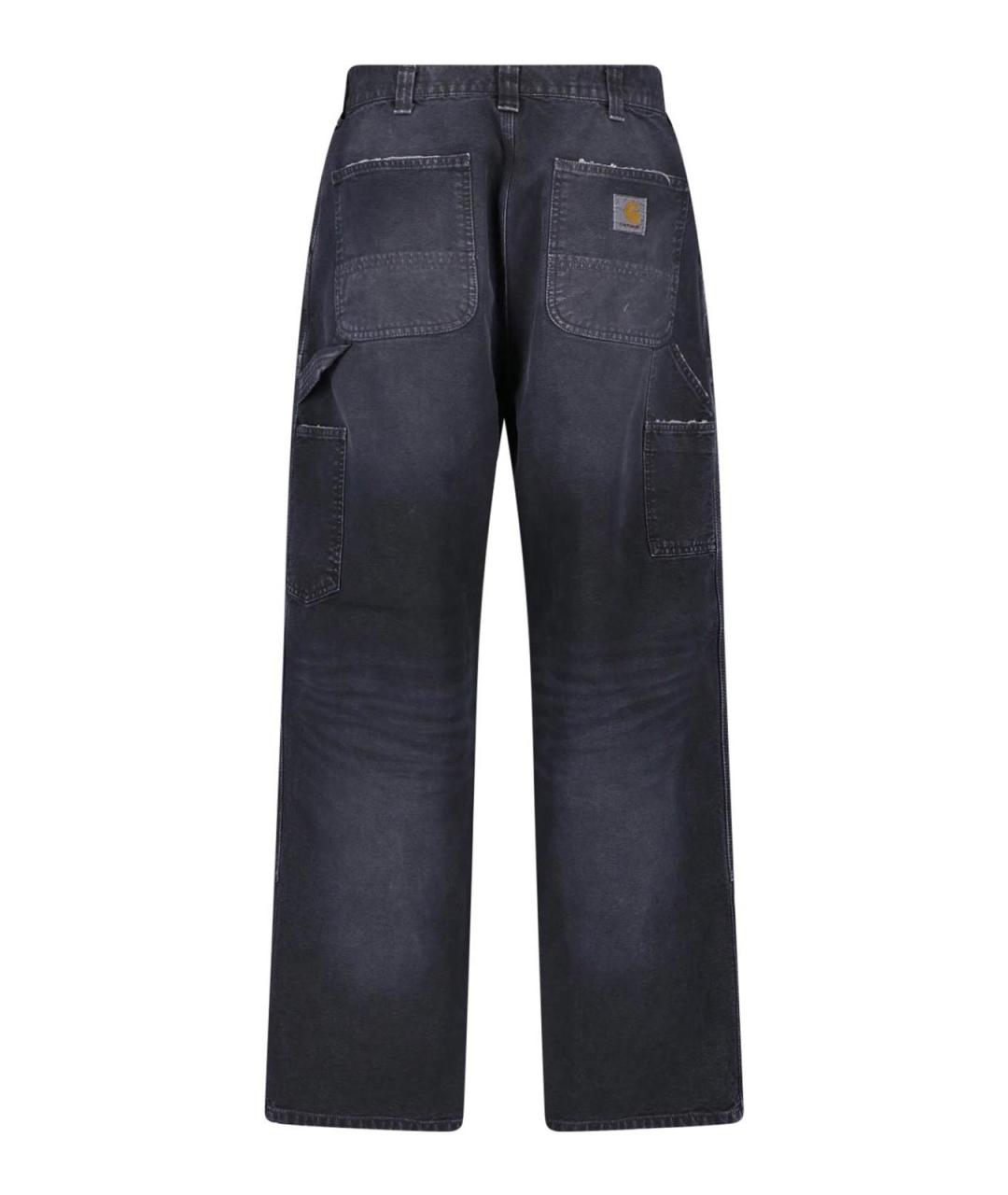 CARHARTT Черные хлопковые прямые джинсы, фото 2