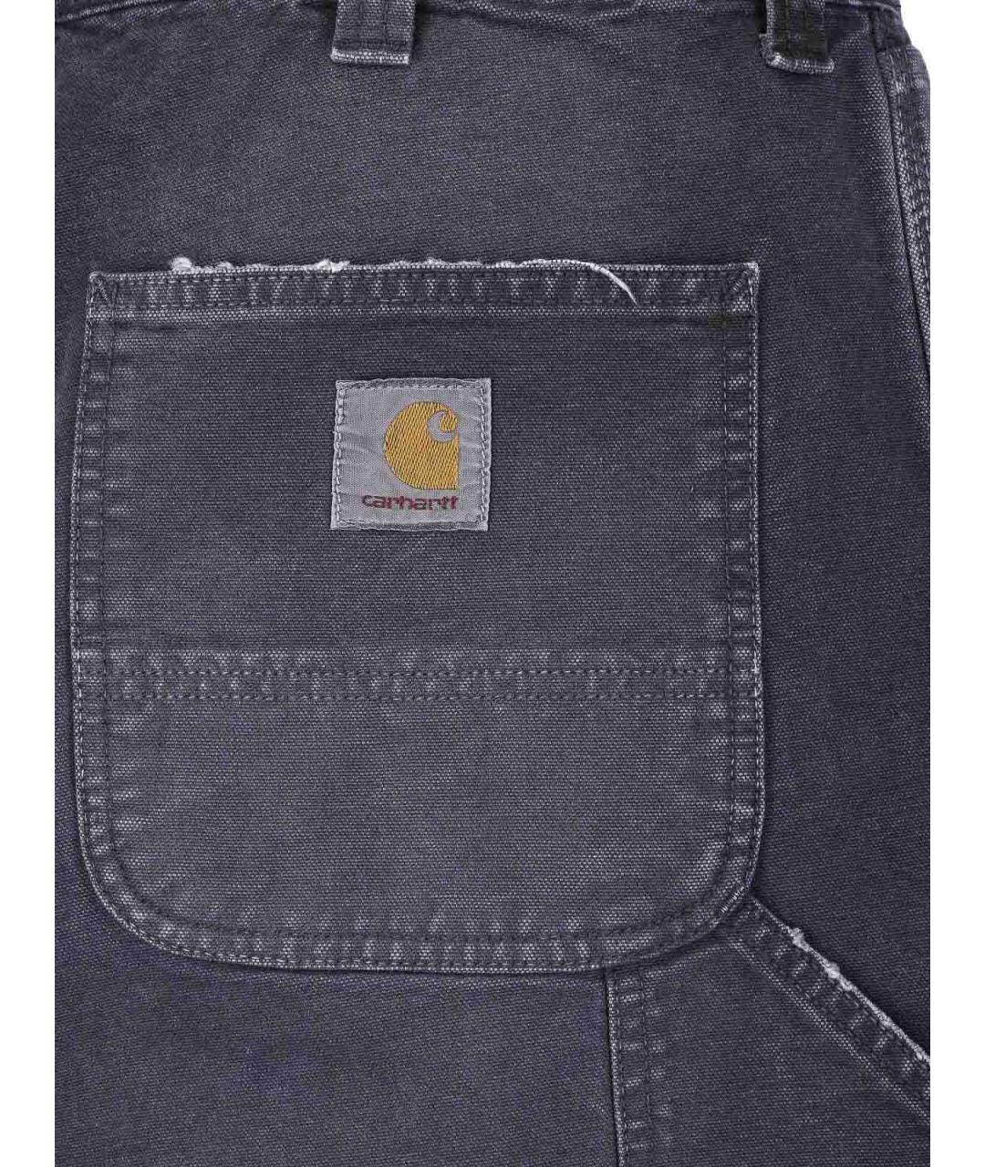 CARHARTT Черные хлопковые прямые джинсы, фото 4