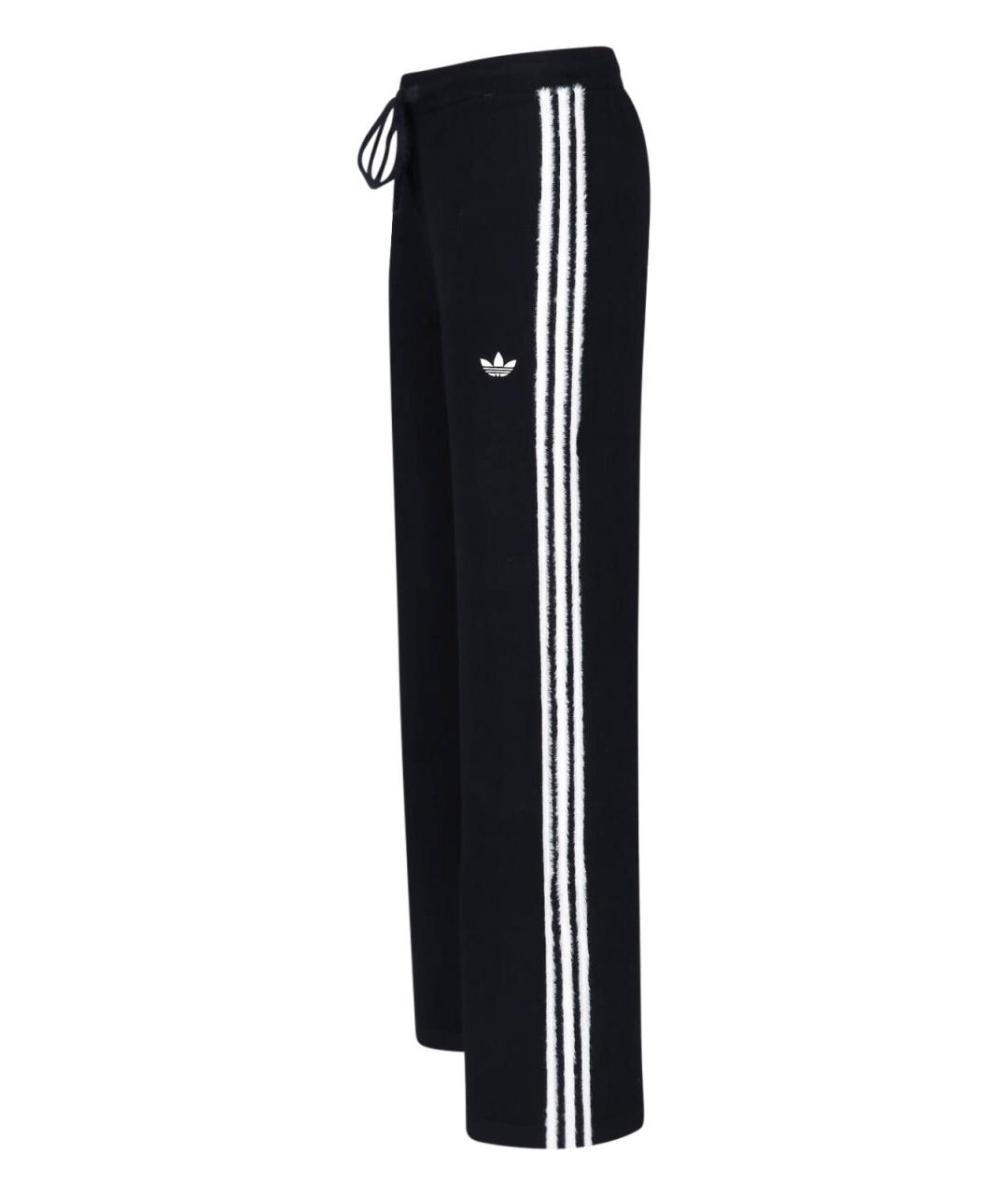 ADIDAS Черные вискозные прямые брюки, фото 3