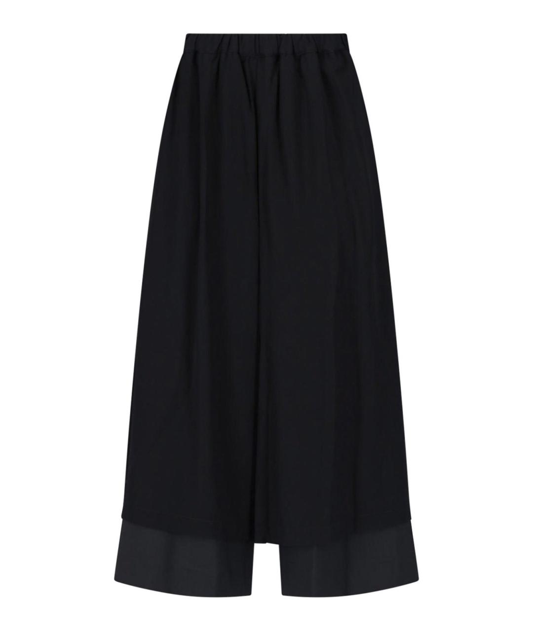 COMME DES GARÇONS Черная шерстяная юбка миди, фото 1