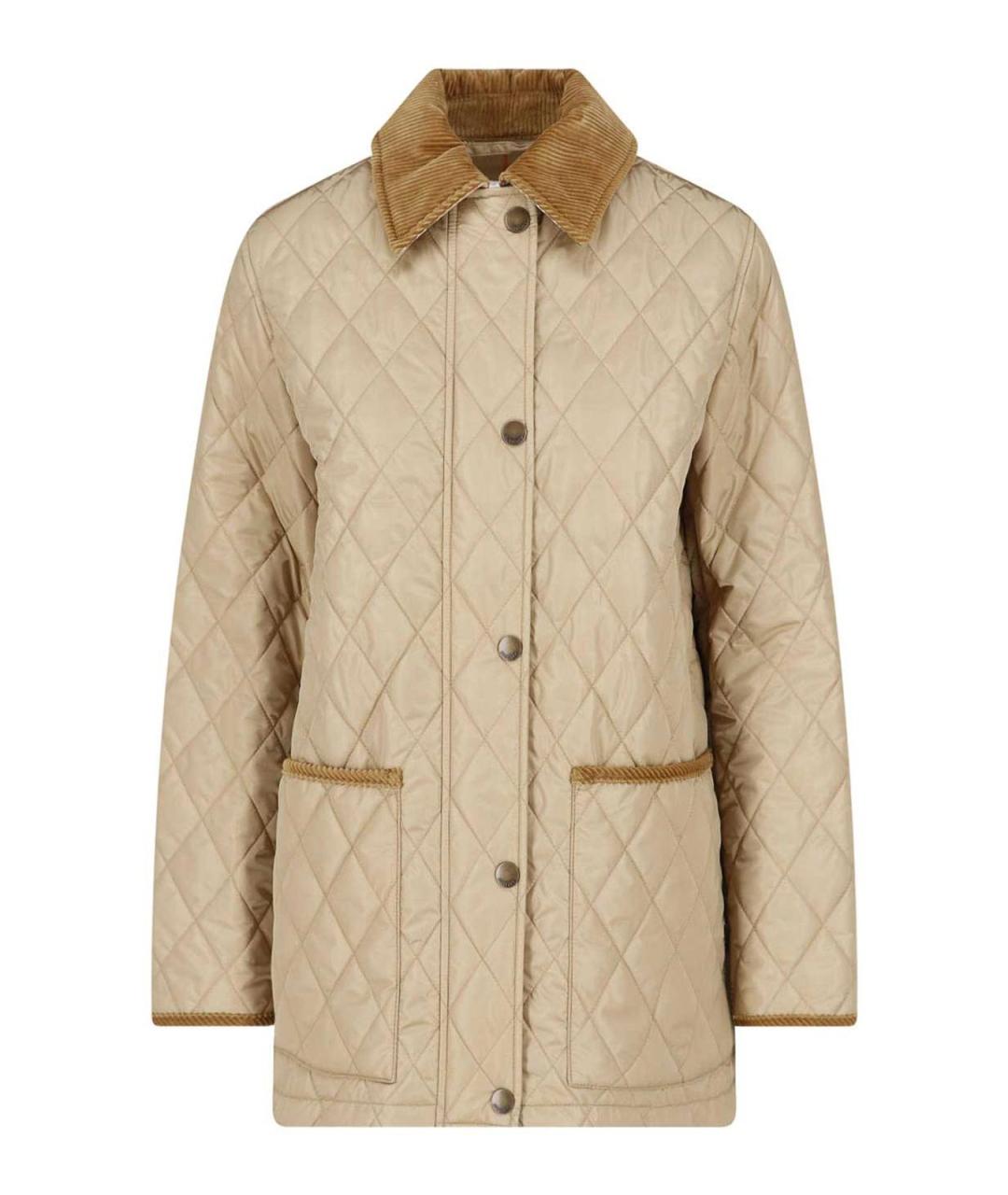 BURBERRY Бежевая нейлоновая куртка, фото 1