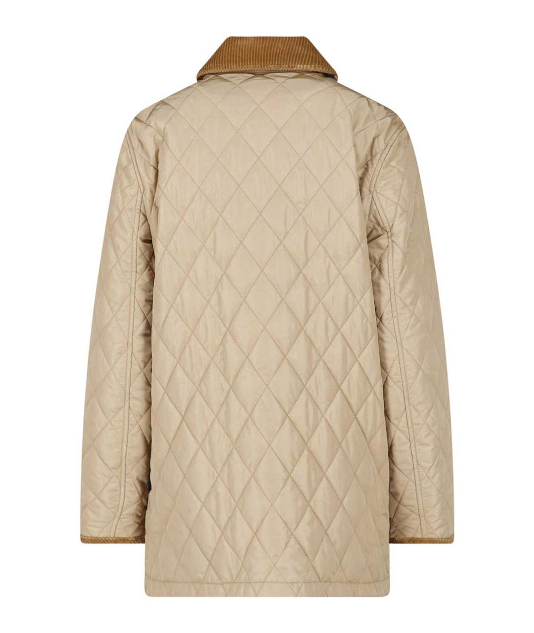 BURBERRY Бежевая нейлоновая куртка, фото 2