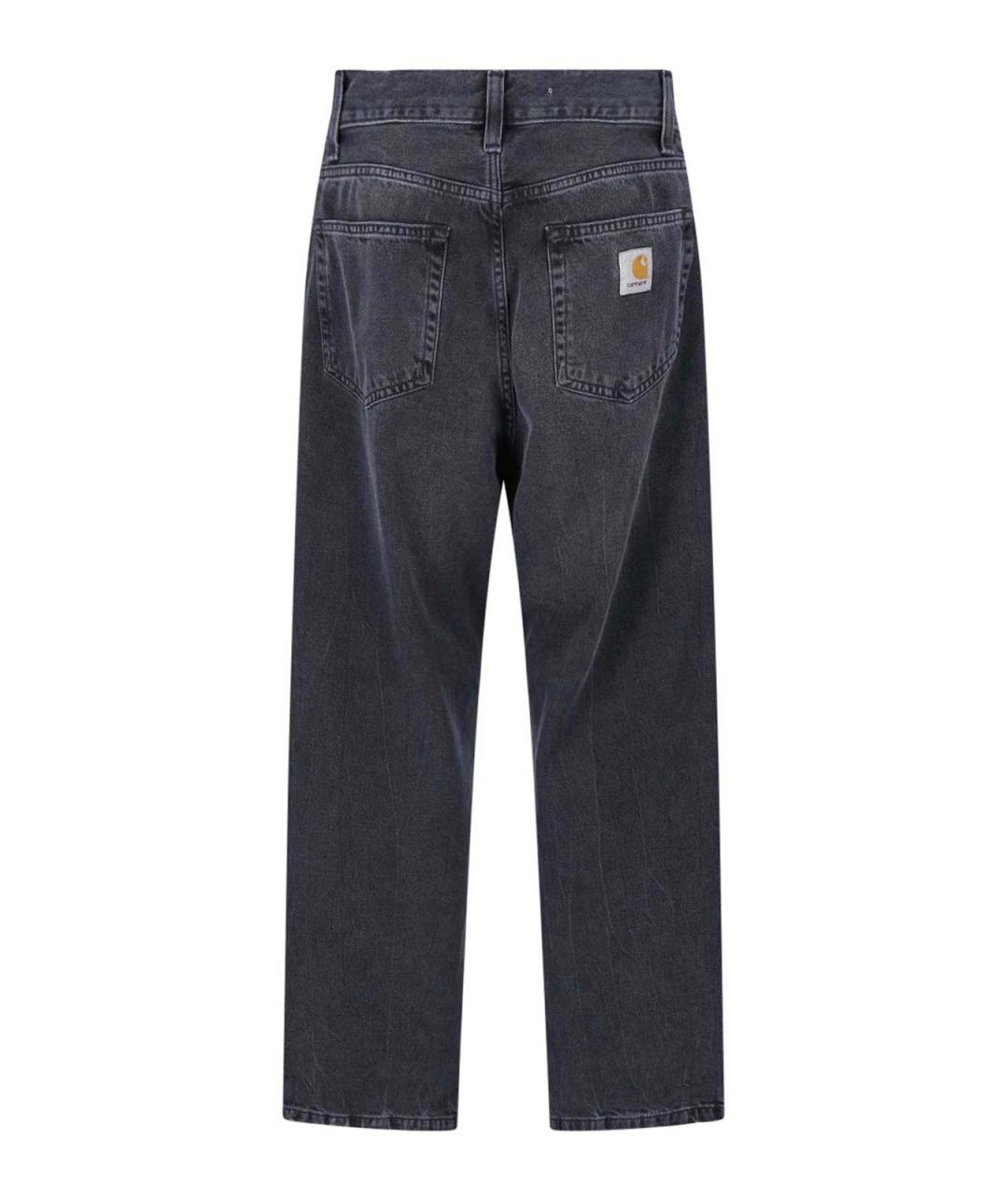 CARHARTT Черные хлопковые прямые джинсы, фото 2