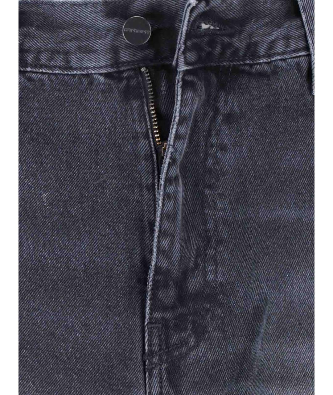 CARHARTT Черные хлопковые прямые джинсы, фото 4