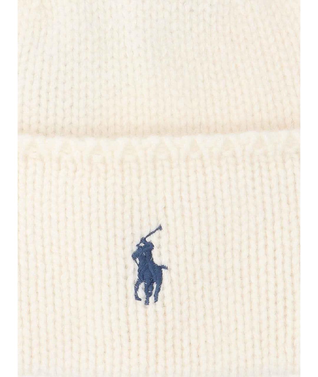 POLO RALPH LAUREN Бежевая шерстяная шапка, фото 3