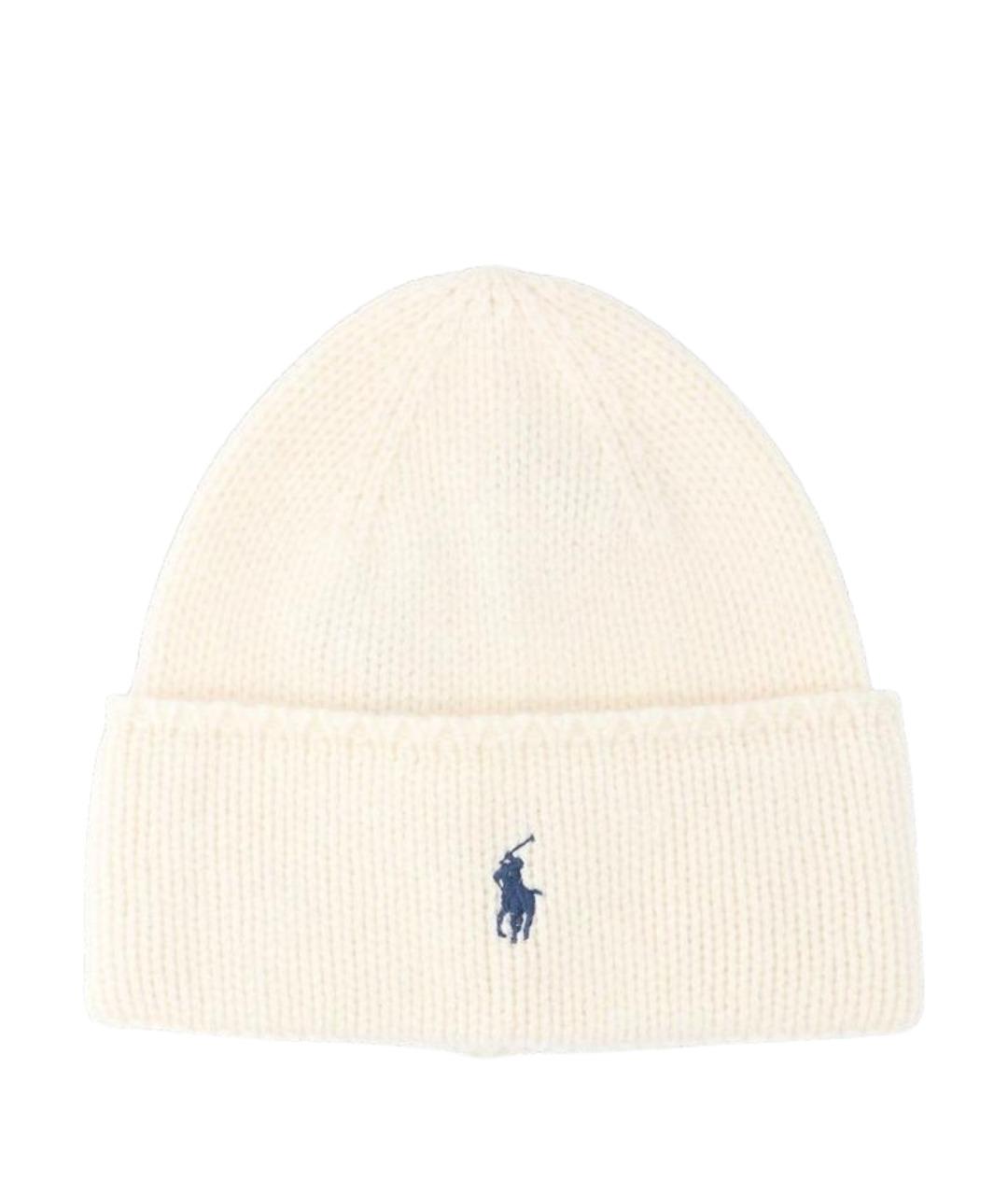 POLO RALPH LAUREN Бежевая шерстяная шапка, фото 1