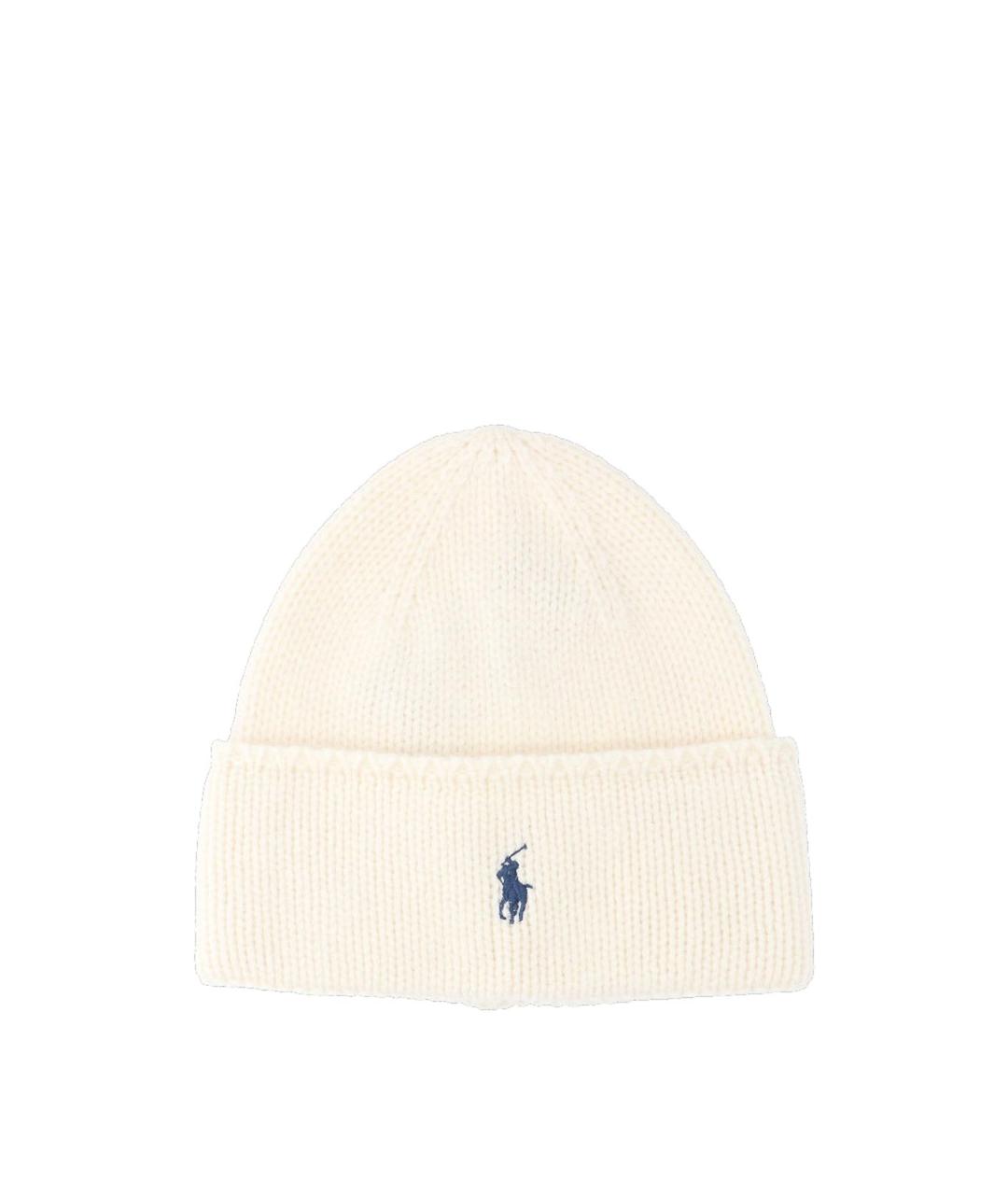 POLO RALPH LAUREN Бежевая шерстяная шапка, фото 4