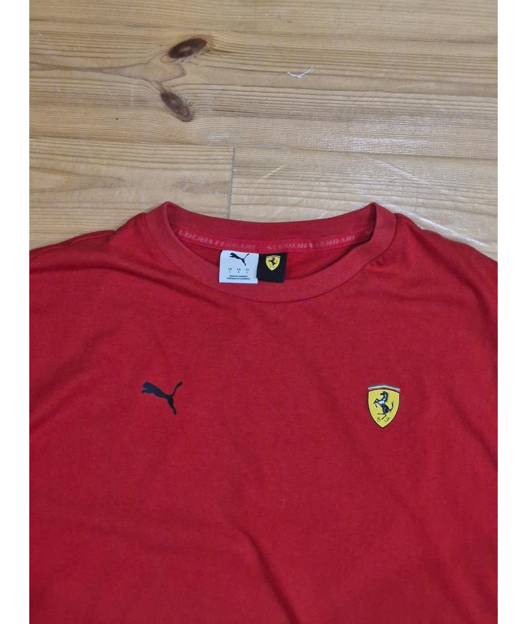 PUMA Красная хлопковая футболка, фото 3
