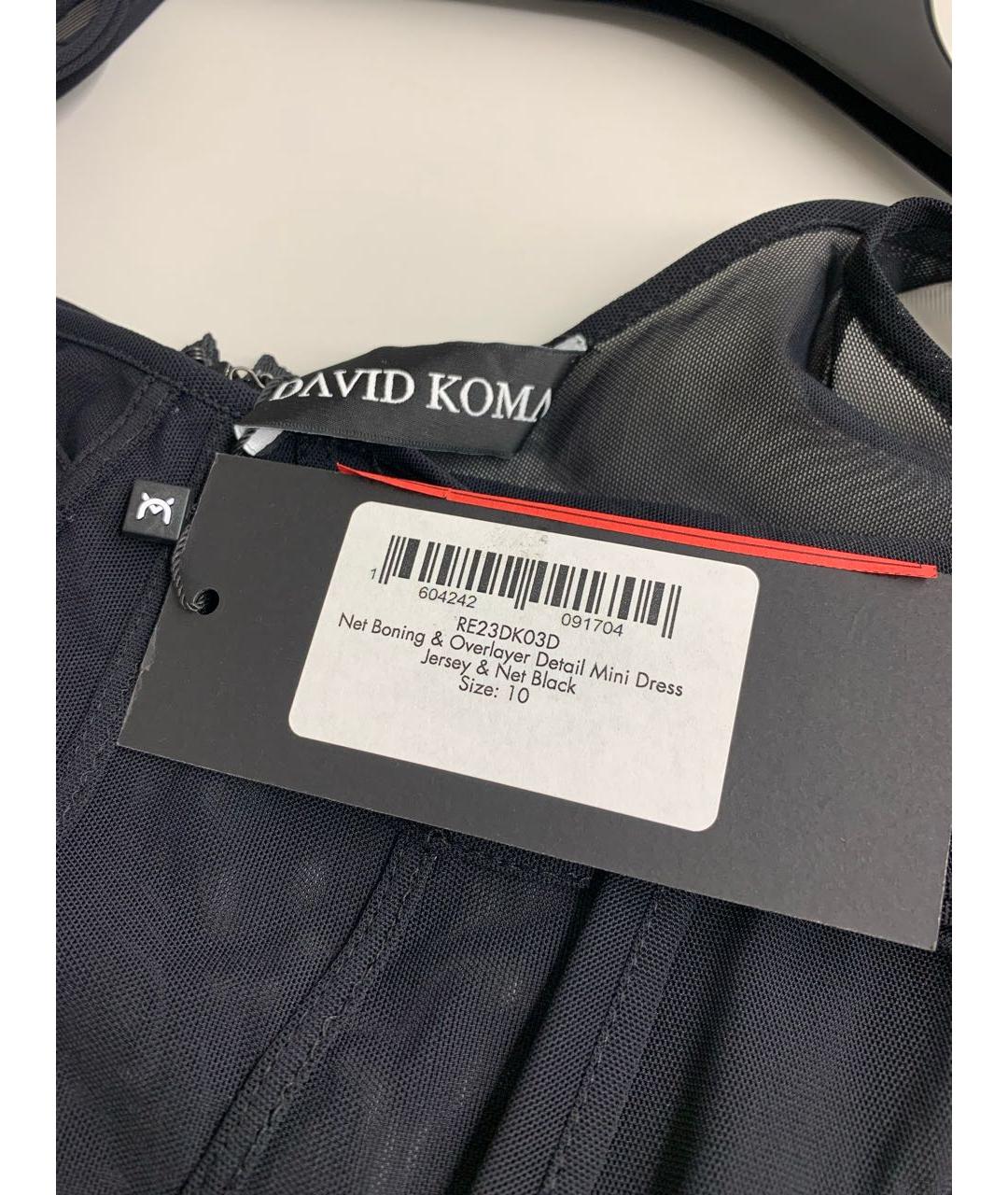 DAVID KOMA Черное вискозное платье, фото 3