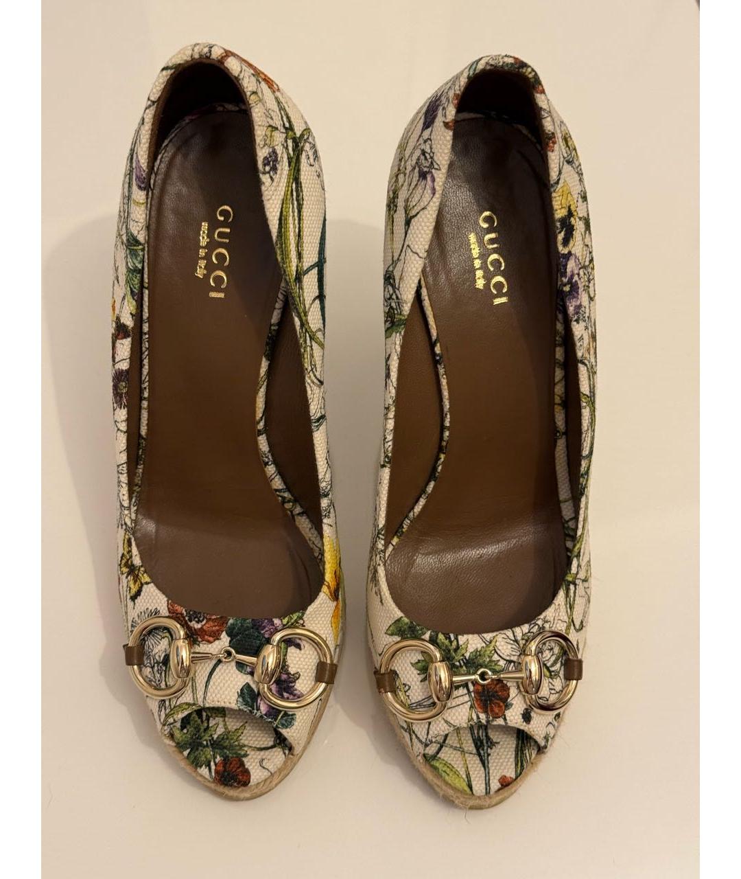 GUCCI Мульти текстильные босоножки, фото 2