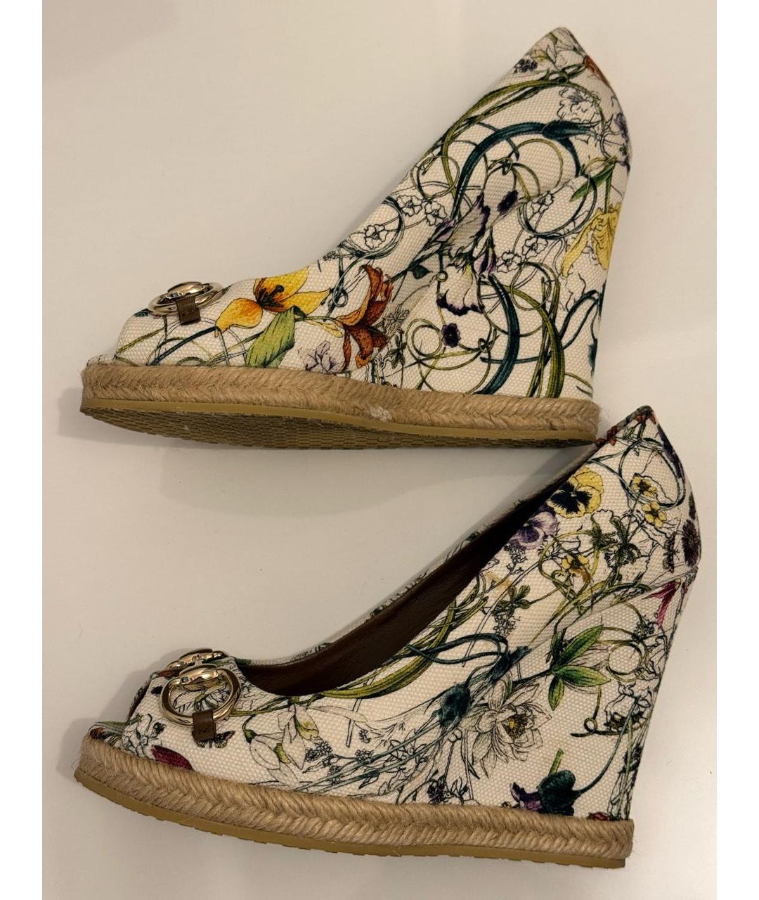 GUCCI Мульти текстильные босоножки, фото 3