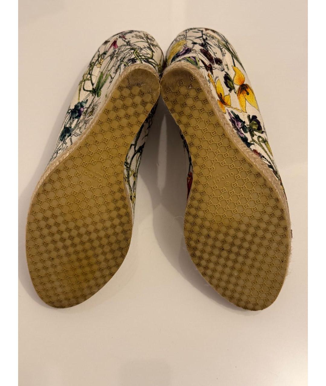 GUCCI Мульти текстильные босоножки, фото 4
