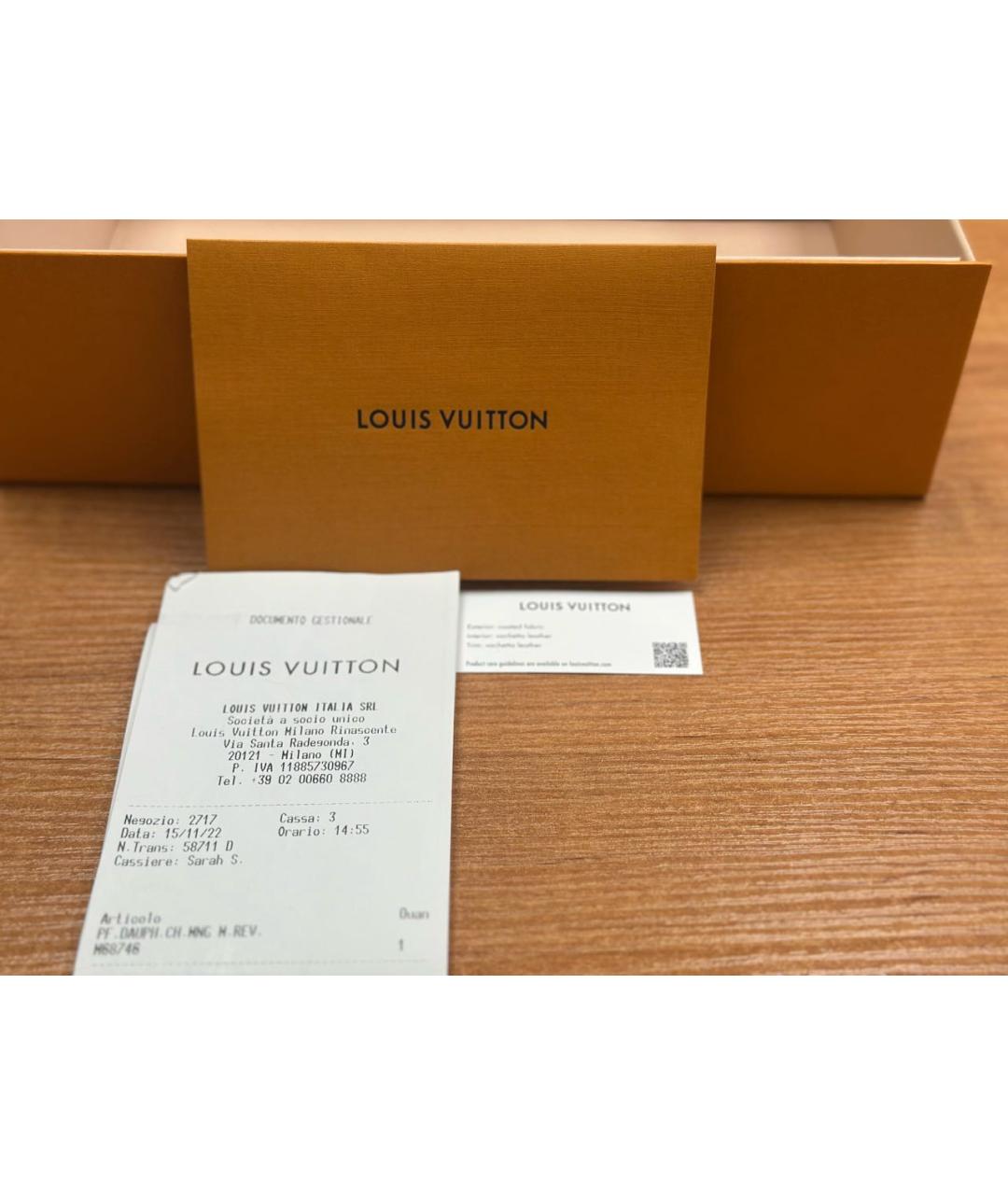 LOUIS VUITTON Коричневая сумка через плечо из канвы, фото 4