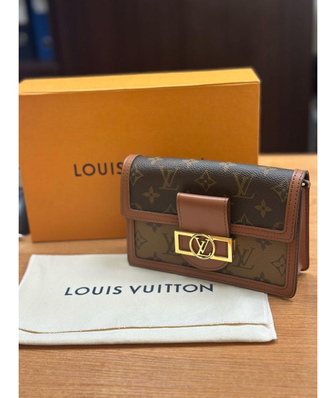 LOUIS VUITTON Коричневая сумка через плечо из канвы, фото 2