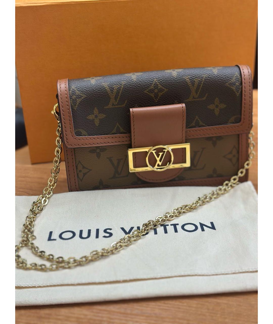 LOUIS VUITTON Коричневая сумка через плечо из канвы, фото 3