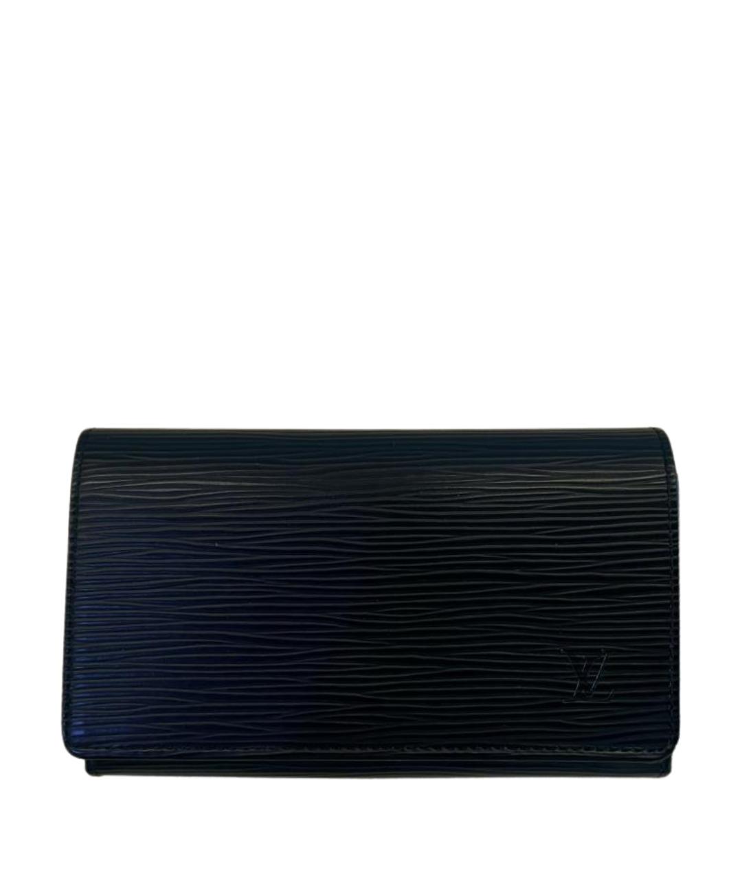 LOUIS VUITTON Черный кожаный кошелек, фото 1