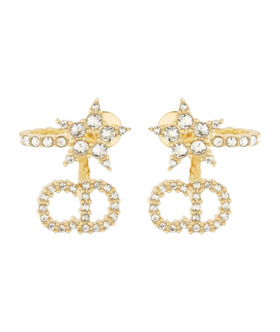 CHRISTIAN DIOR Золотые металлические серьги, фото 1