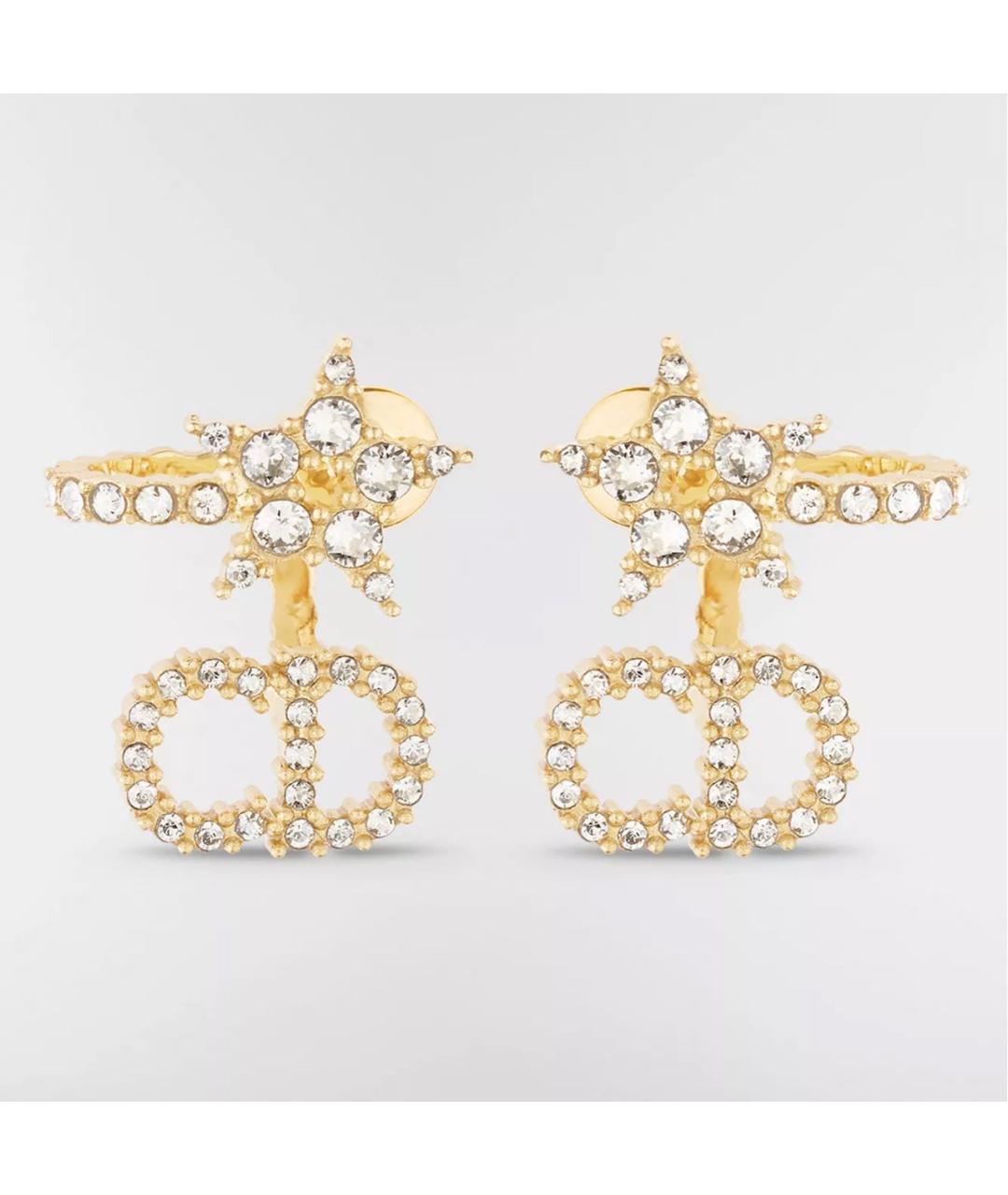 CHRISTIAN DIOR Золотые металлические серьги, фото 4
