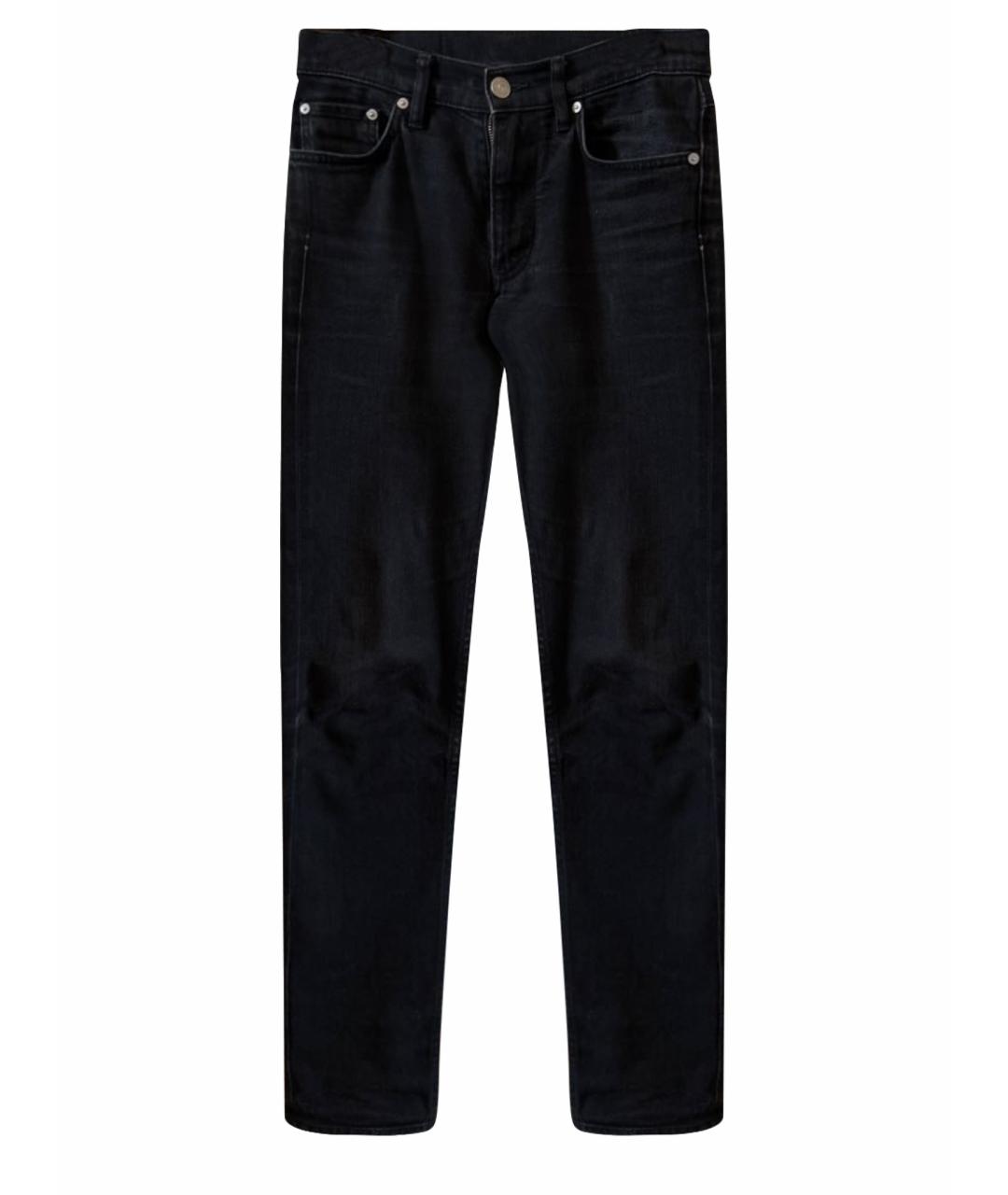 BURBERRY Черные хлопковые джинсы скинни, фото 1