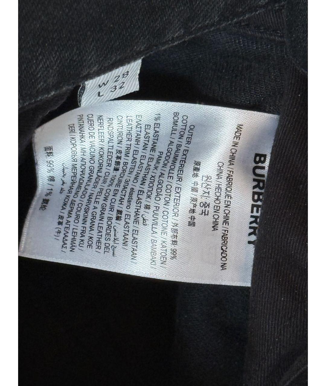 BURBERRY Черные хлопковые джинсы скинни, фото 5