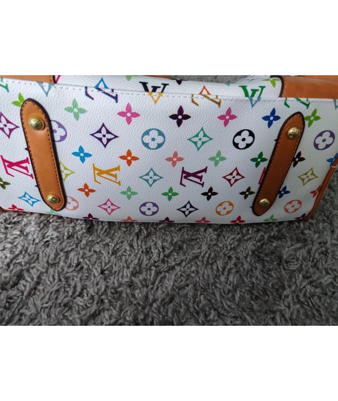 LOUIS VUITTON Белая дорожная/спортивная сумка из канвы, фото 3