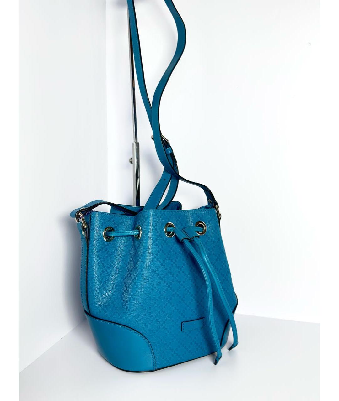GUCCI Бирюзовая кожаная сумка через плечо, фото 3