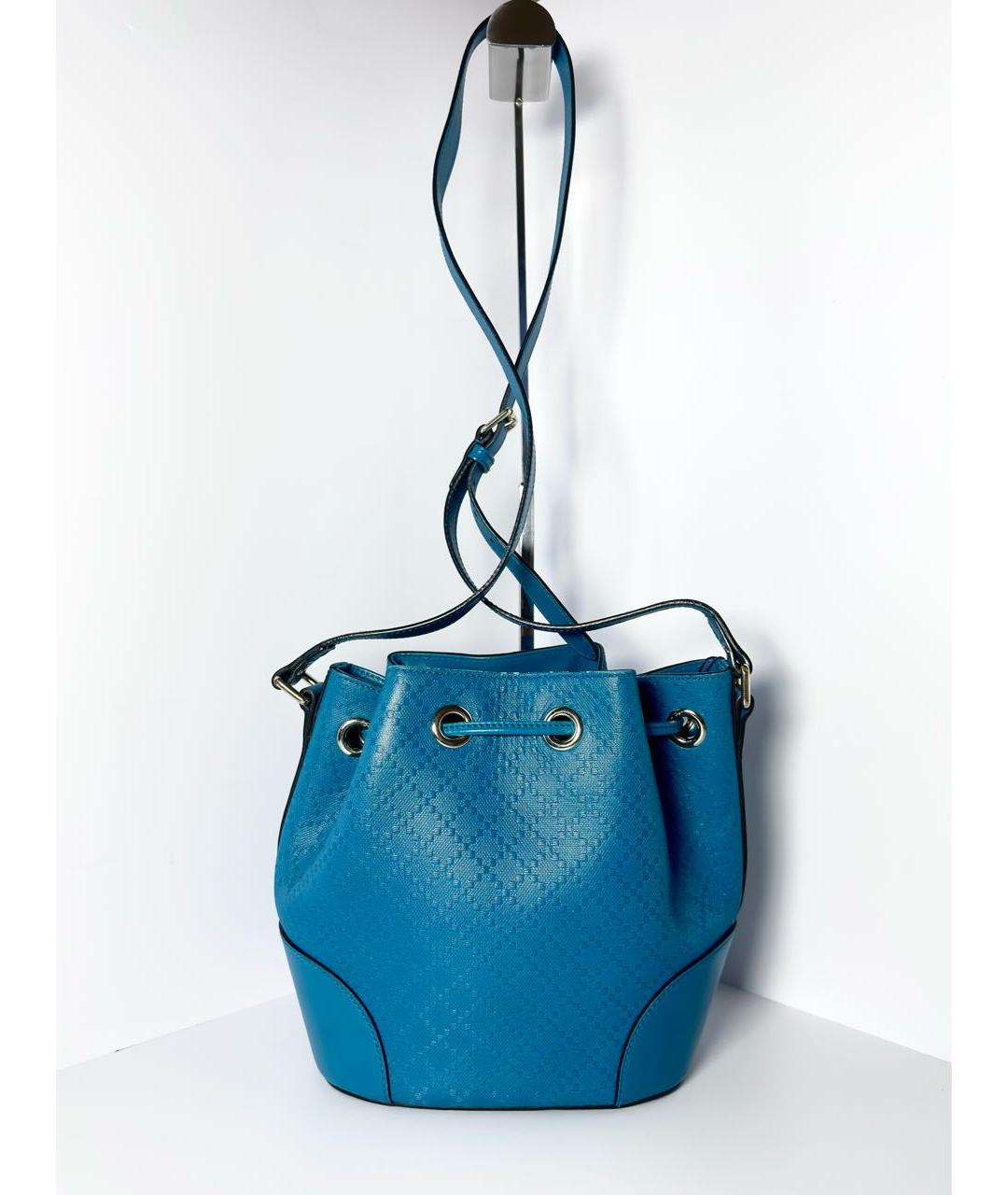 GUCCI Бирюзовая кожаная сумка через плечо, фото 4