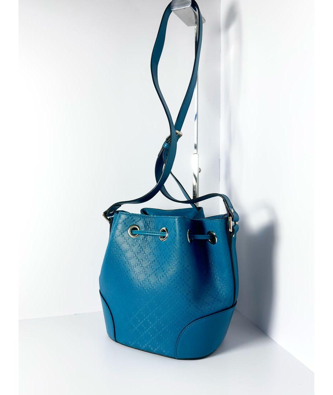 GUCCI Бирюзовая кожаная сумка через плечо, фото 5
