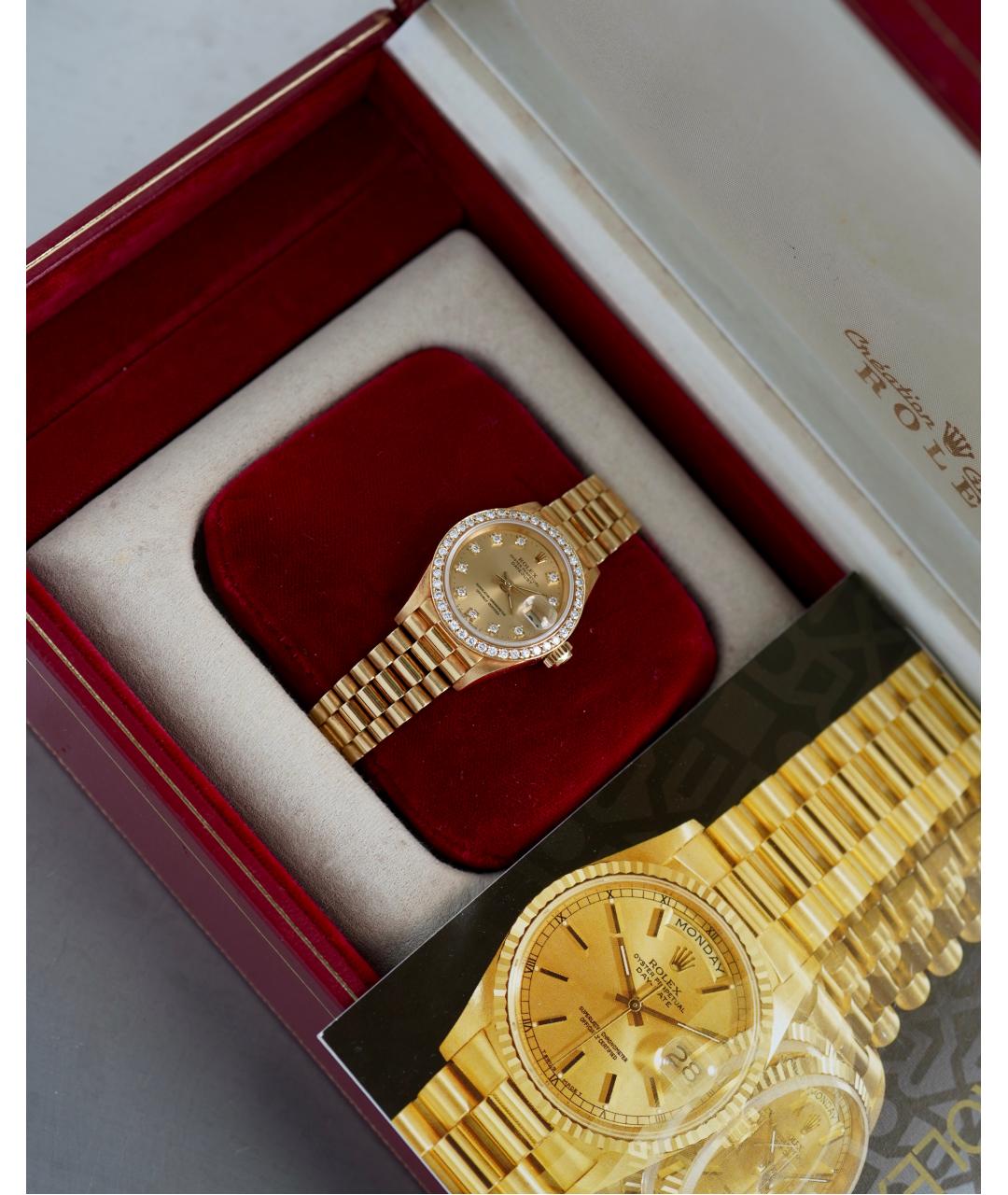 ROLEX Желтые часы из желтого золота, фото 4