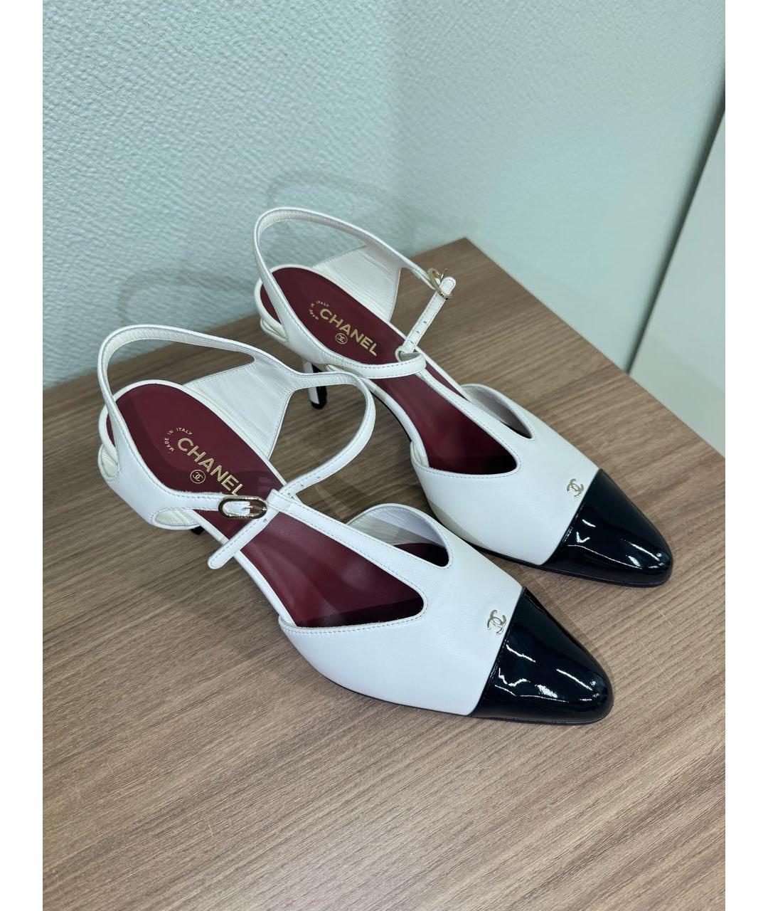 CHANEL Белые кожаные туфли, фото 7