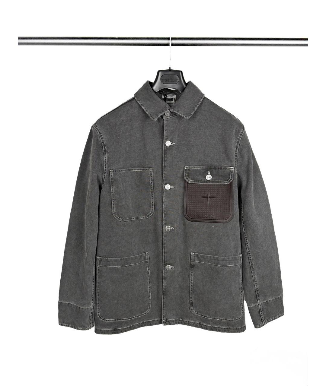 STONE ISLAND Антрацитовая хлопковая куртка, фото 9