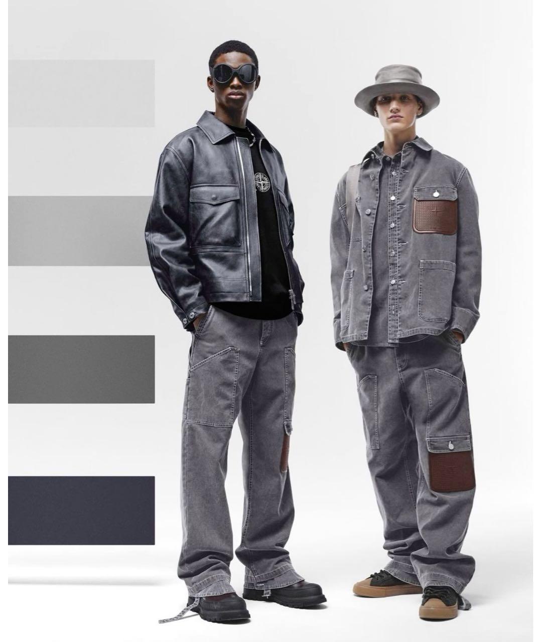 STONE ISLAND Антрацитовая хлопковая куртка, фото 7