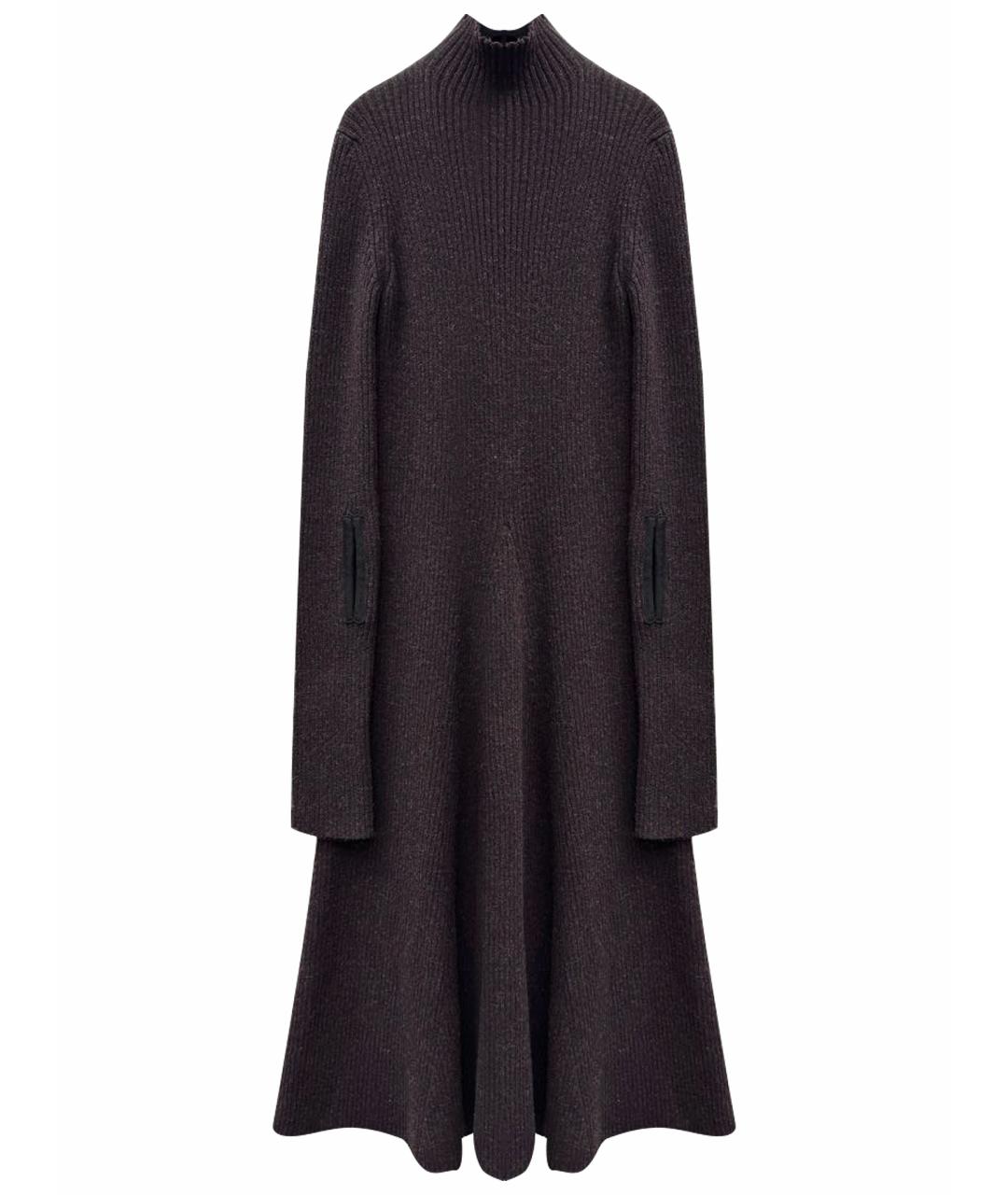 CELINE Коричневое шерстяное повседневное платье, фото 1