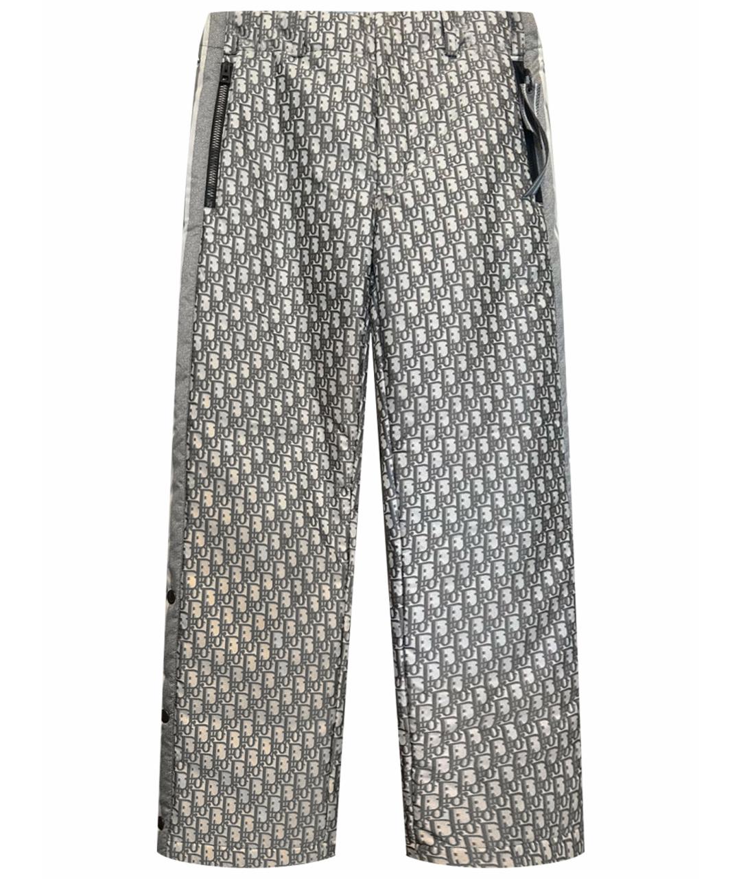 CHRISTIAN DIOR Мульти полиэстеровые прямые брюки, фото 1