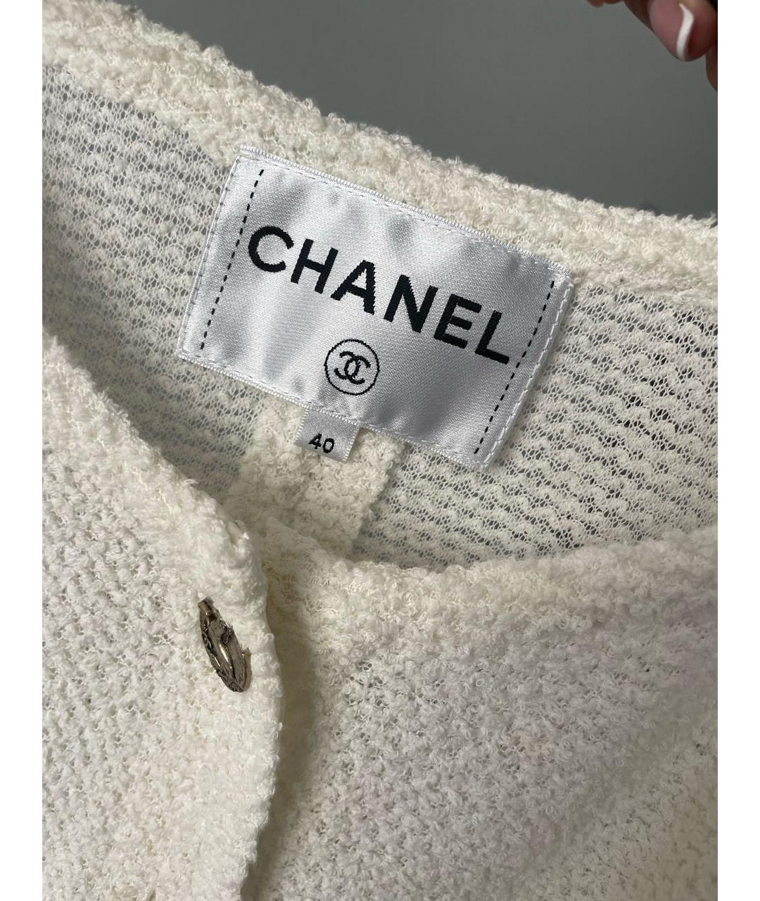 CHANEL Бежевый хлопковый жакет/пиджак, фото 5