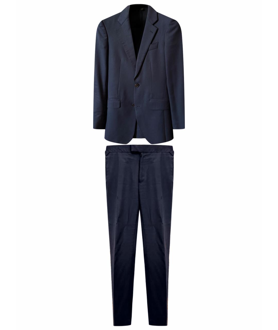 BURBERRY Темно-синий классический костюм, фото 1