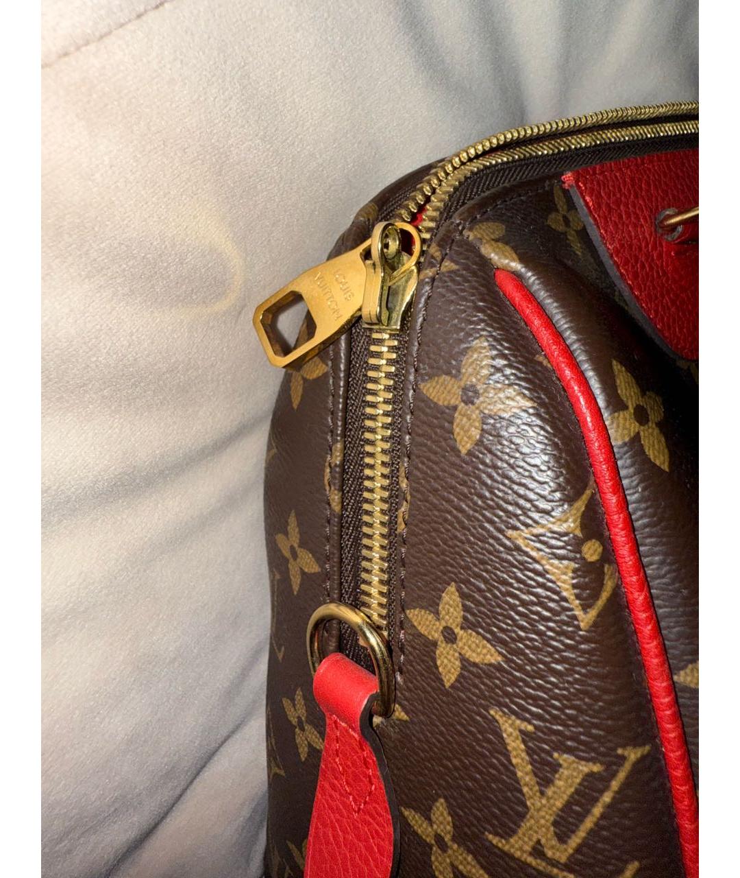 LOUIS VUITTON Коричневая сумка тоут из канвы, фото 6
