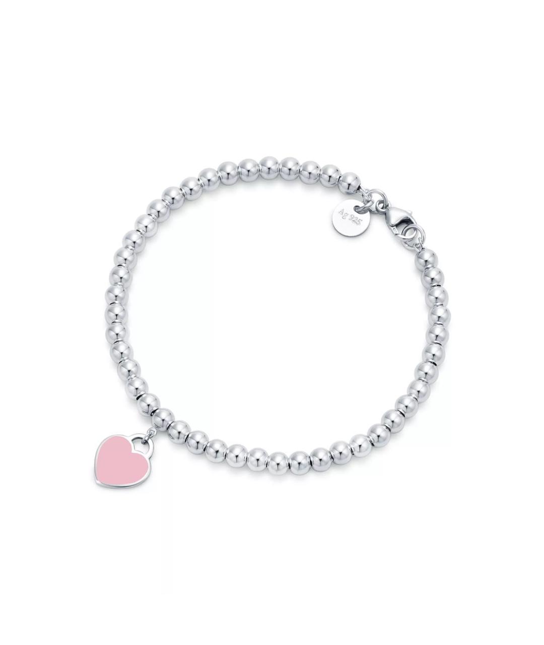 TIFFANY&CO Розовый серебряный браслет, фото 9