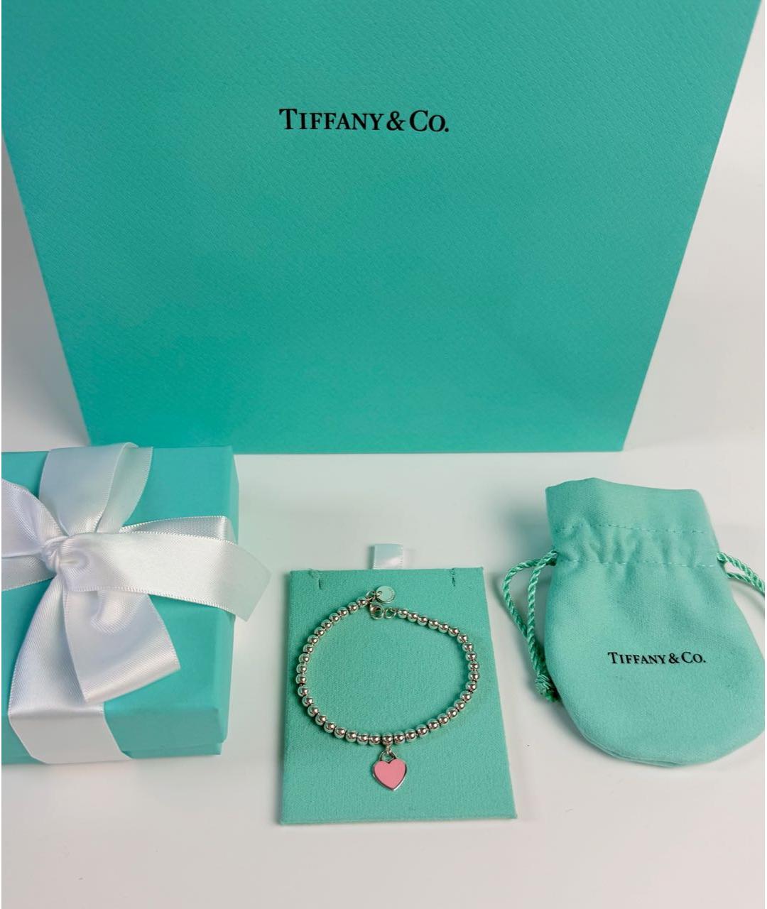TIFFANY&CO Розовый серебряный браслет, фото 3