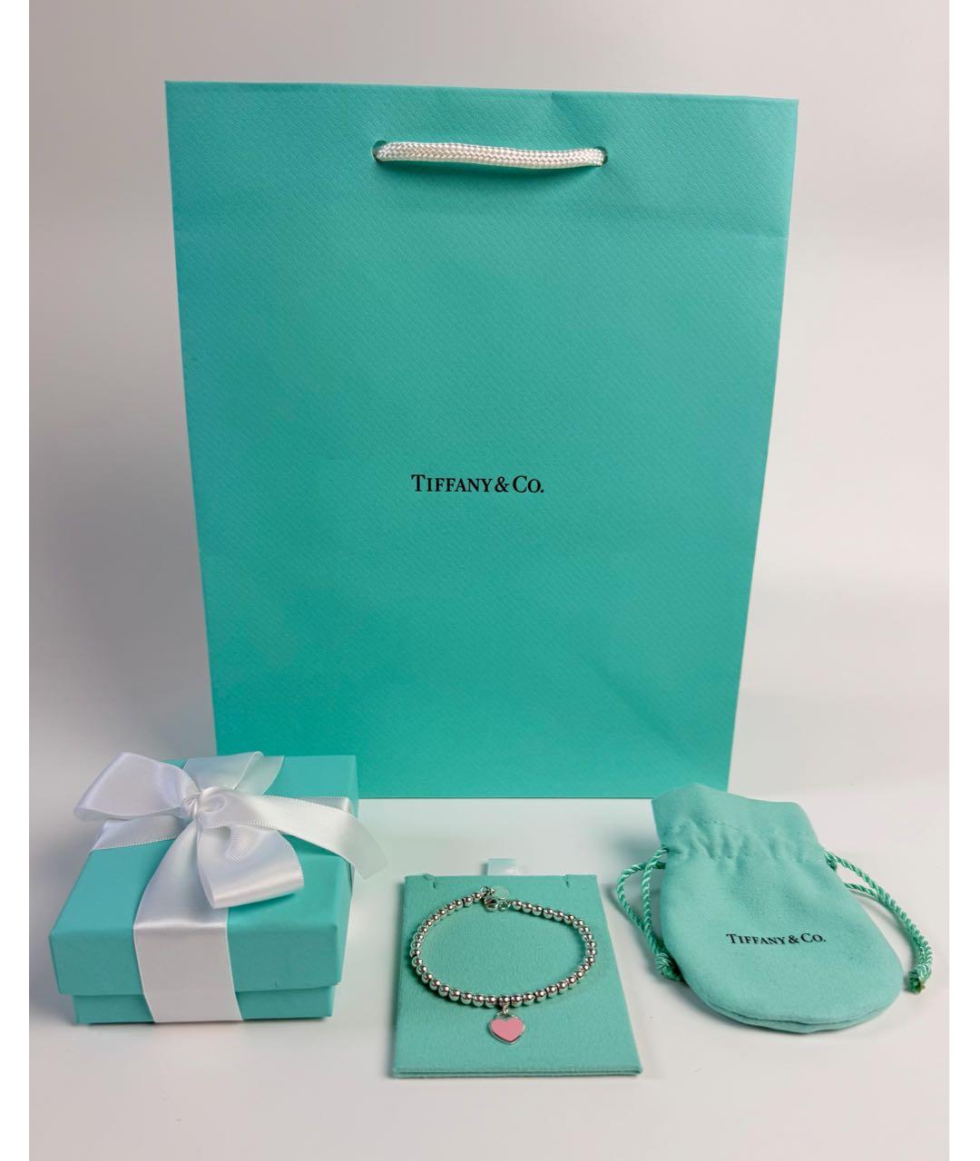 TIFFANY&CO Розовый серебряный браслет, фото 2