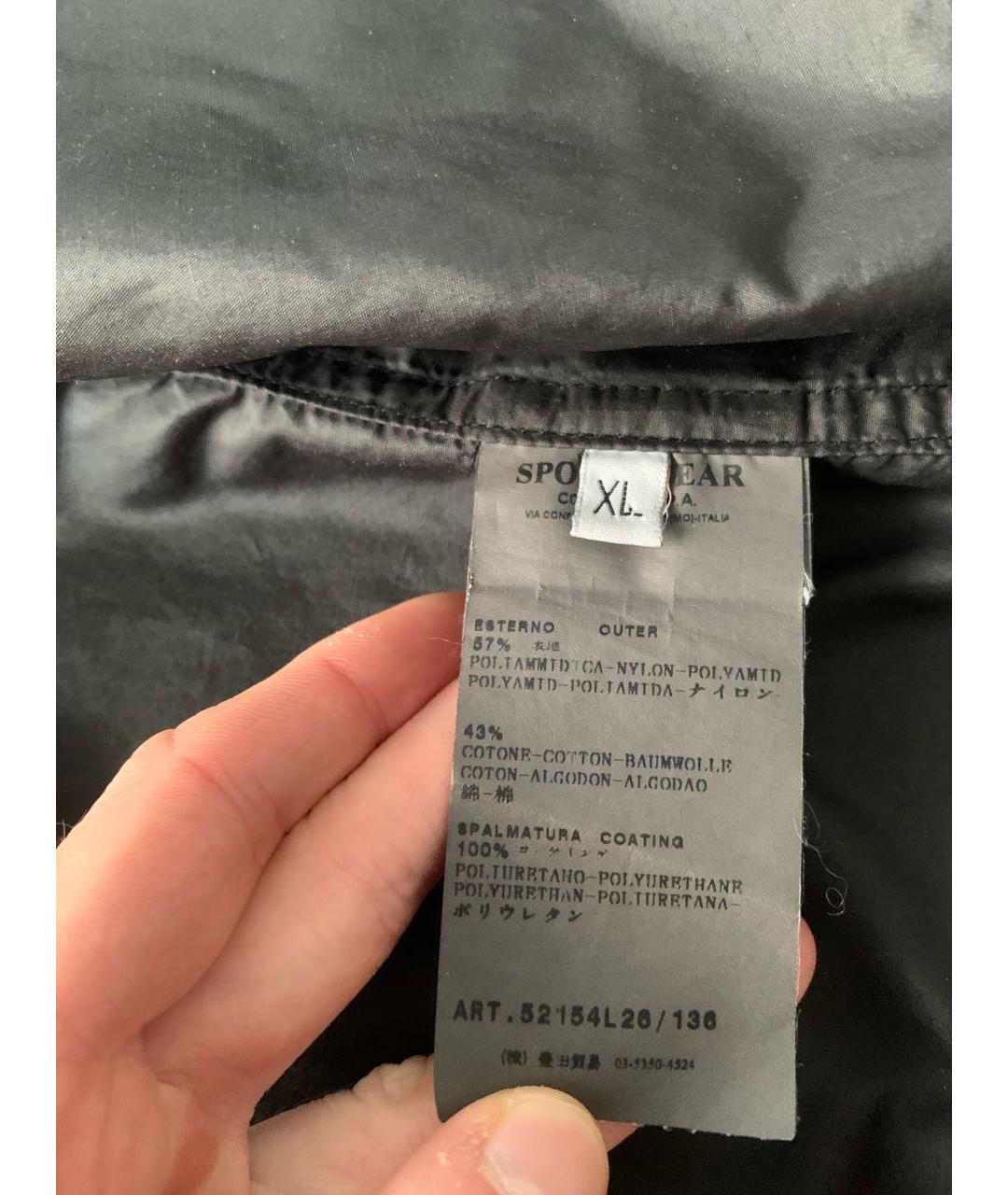 STONE ISLAND Черная нейлоновая куртка, фото 6