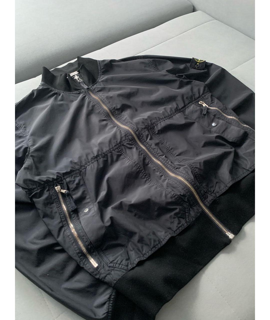 STONE ISLAND Черная нейлоновая куртка, фото 4