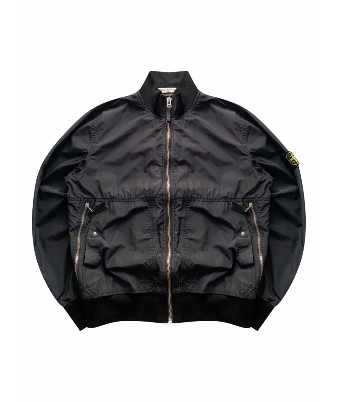 STONE ISLAND Черная нейлоновая куртка, фото 1