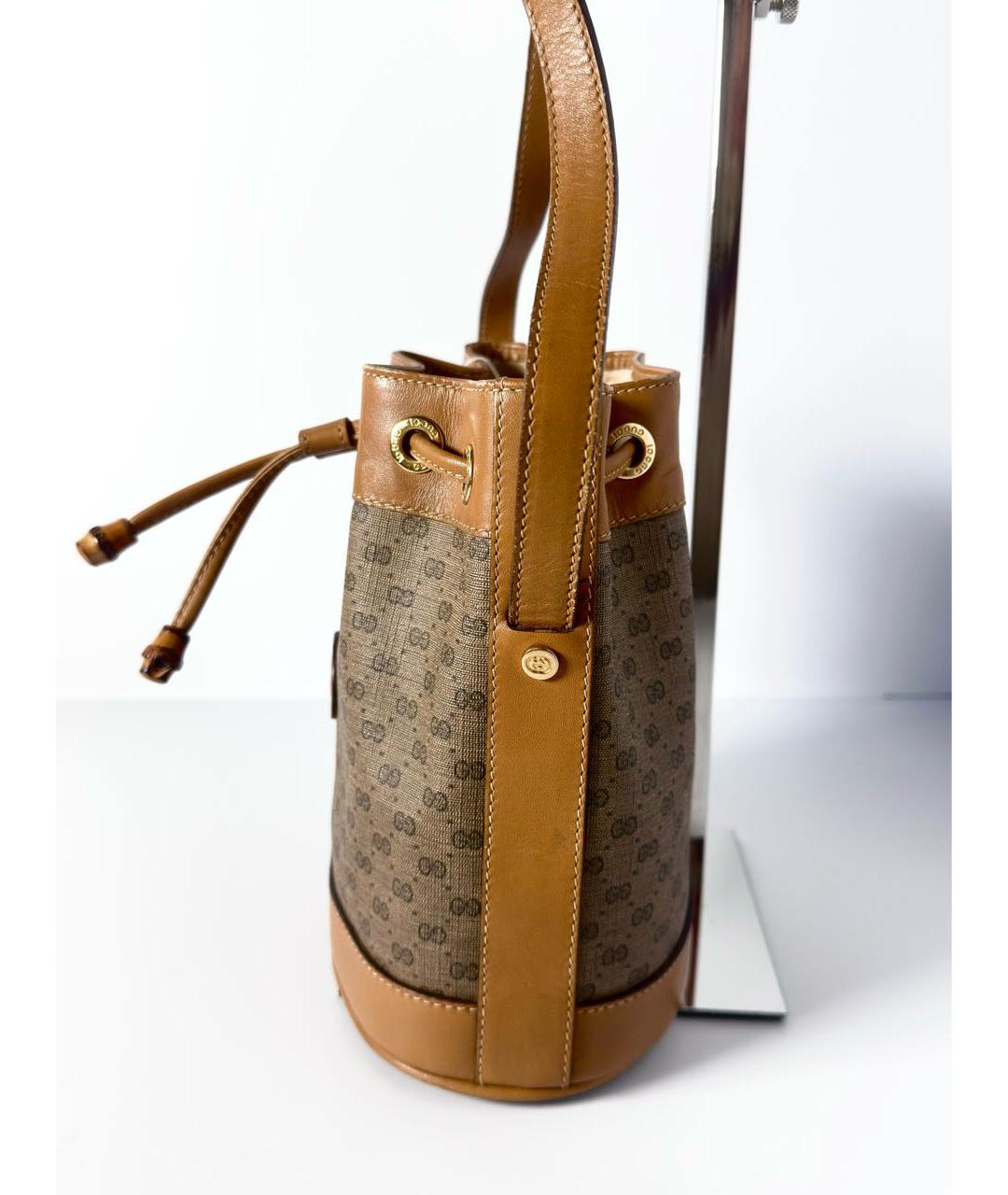 GUCCI Коричневая кожаная сумка через плечо, фото 8