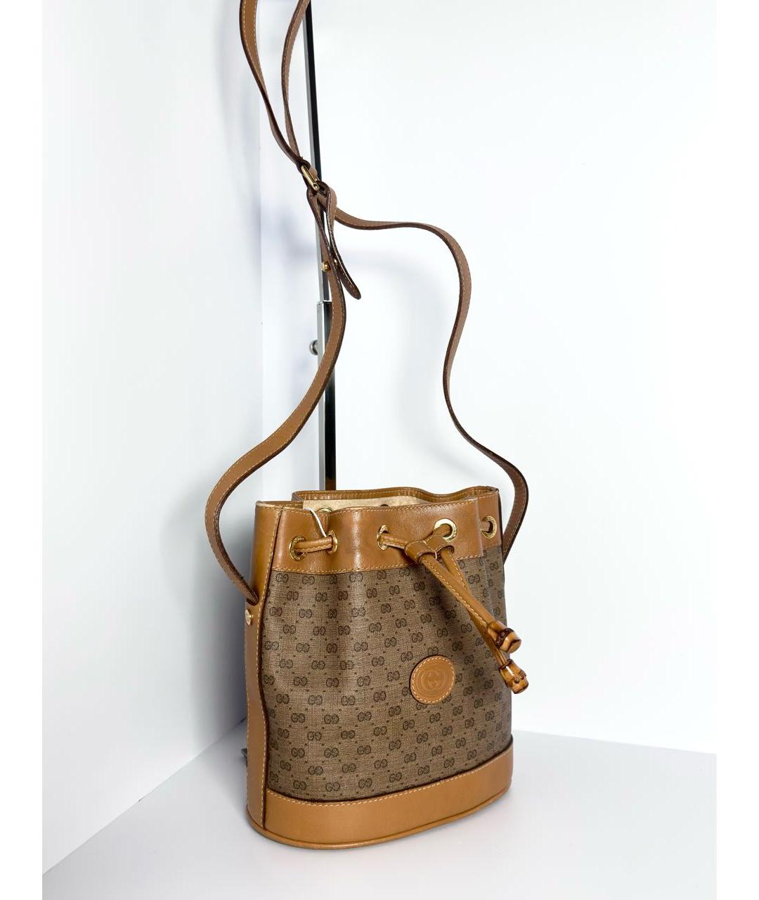 GUCCI Коричневая кожаная сумка через плечо, фото 3