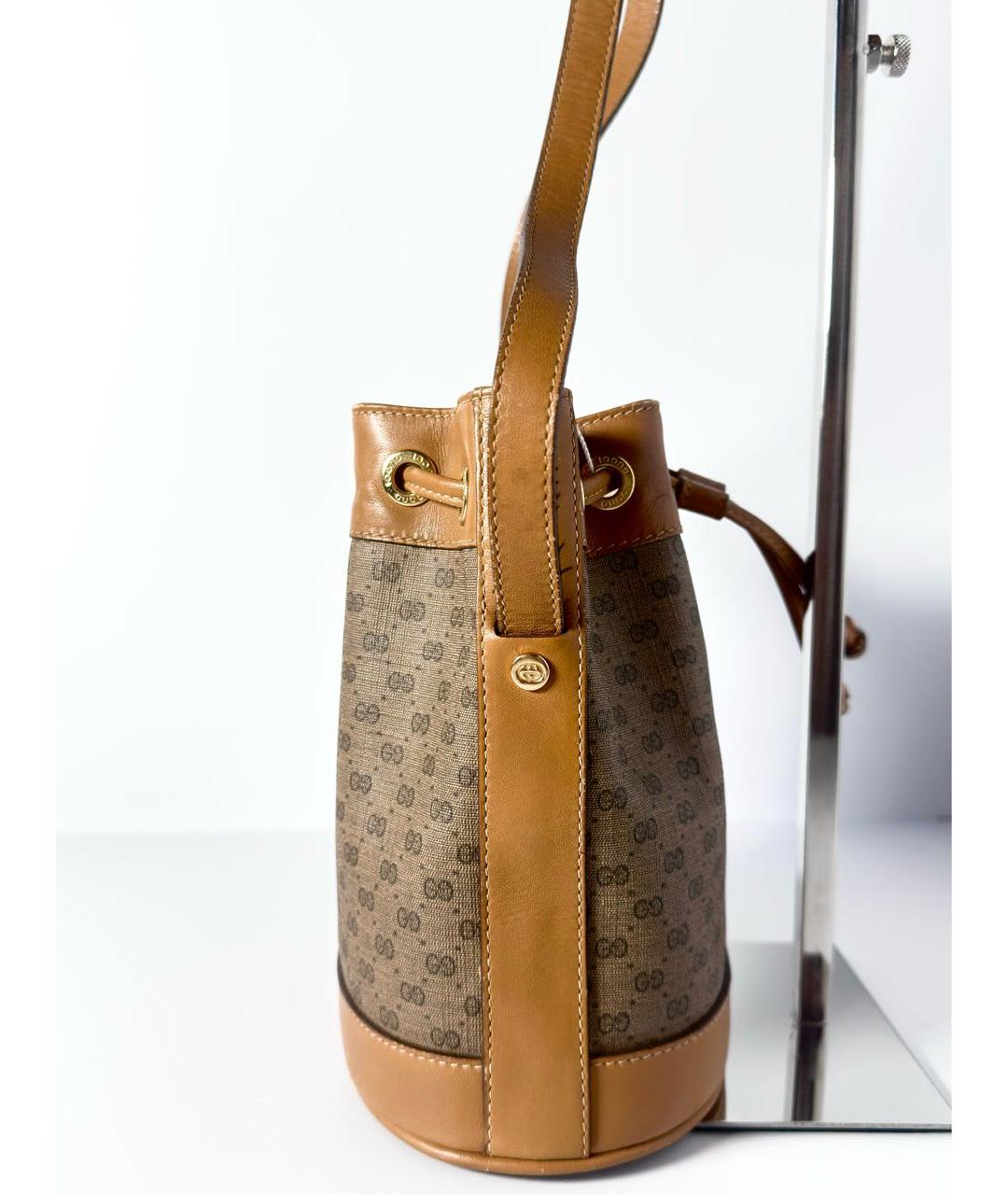 GUCCI Коричневая кожаная сумка через плечо, фото 7