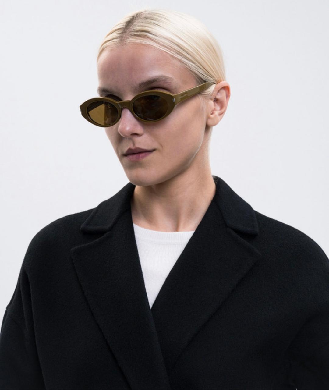 SAINT LAURENT Хаки солнцезащитные очки, фото 2