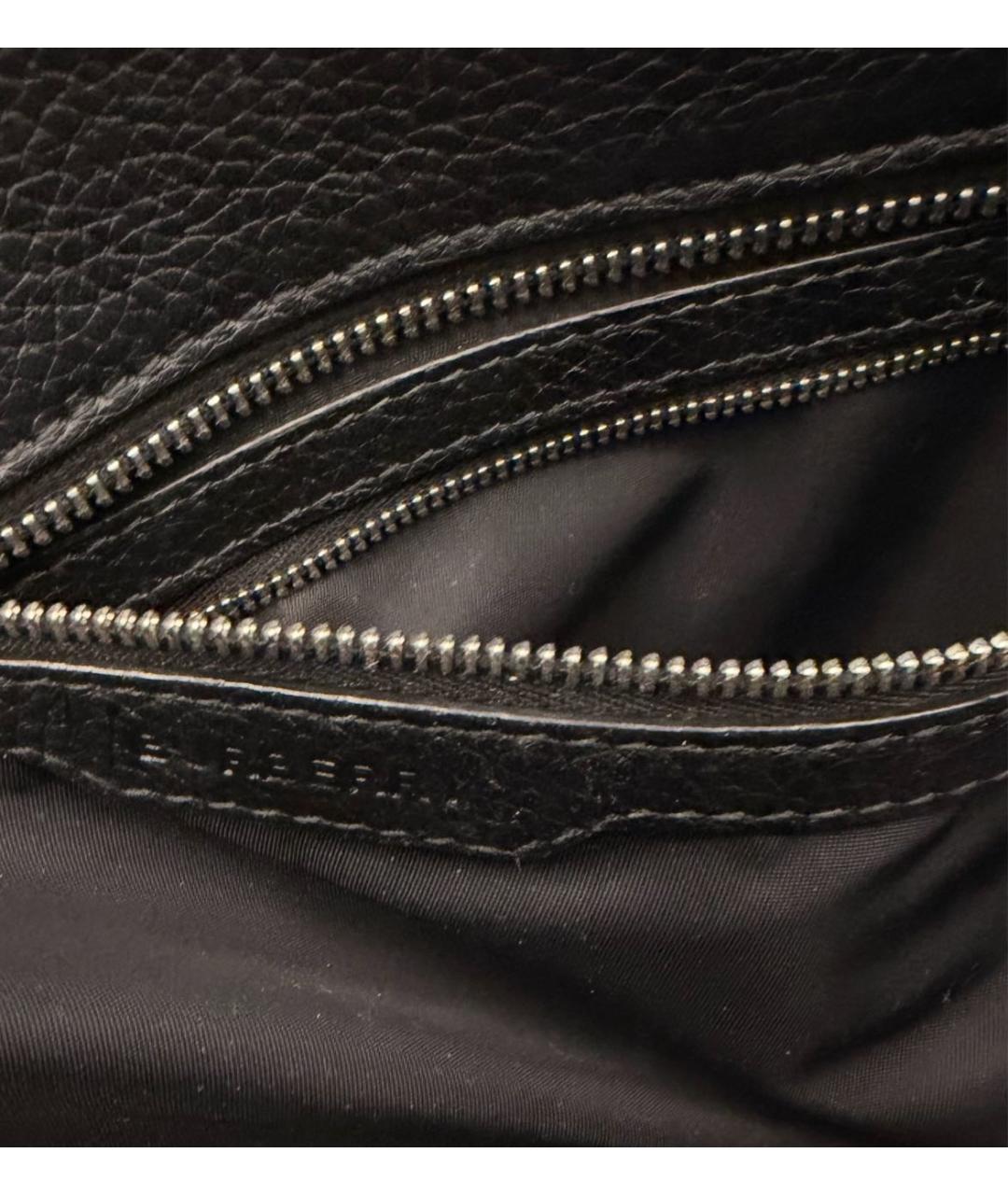 BURBERRY Черная кожаная сумка тоут, фото 4